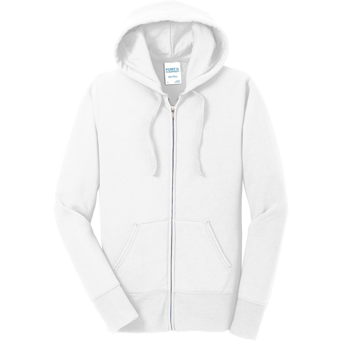 Port & Co Women's Core Fleece Full-Zip Hooded Sweatshirt