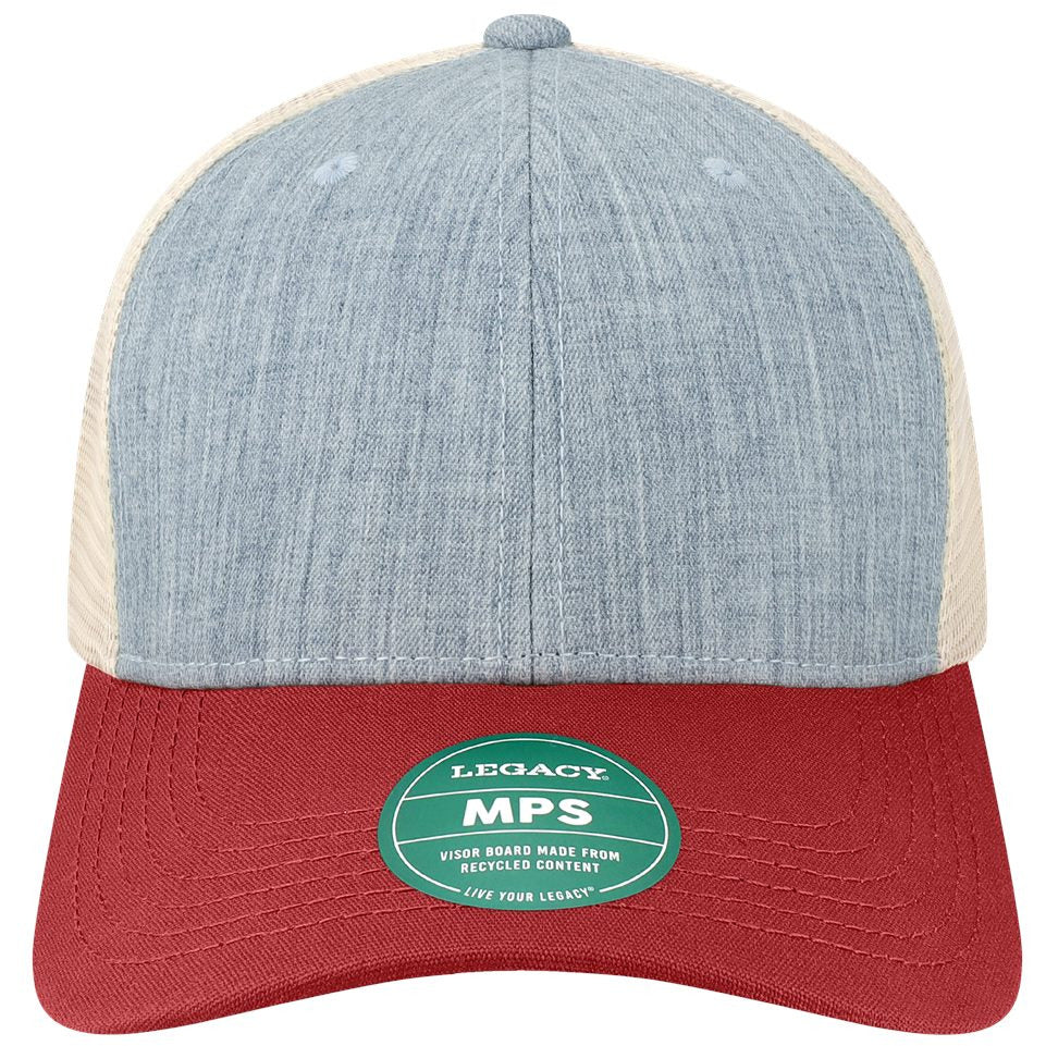 Melange Light Blue/ Cardinal/ Stone