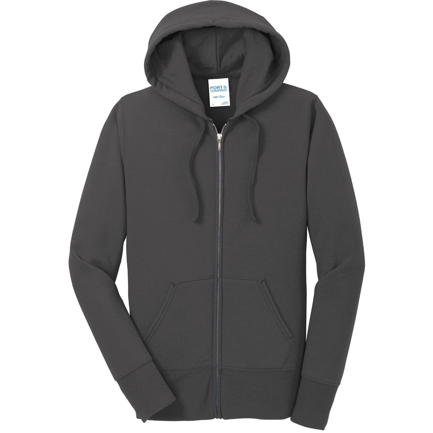 Port & Co Women's Core Fleece Full-Zip Hooded Sweatshirt