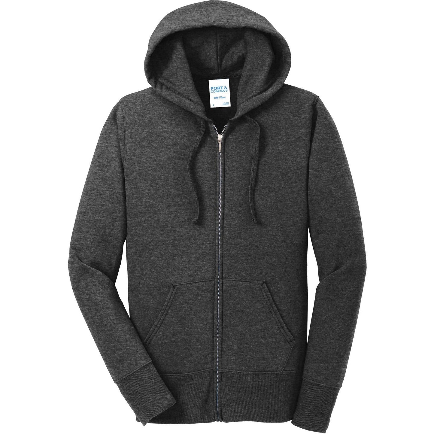 Port & Co Women's Core Fleece Full-Zip Hooded Sweatshirt