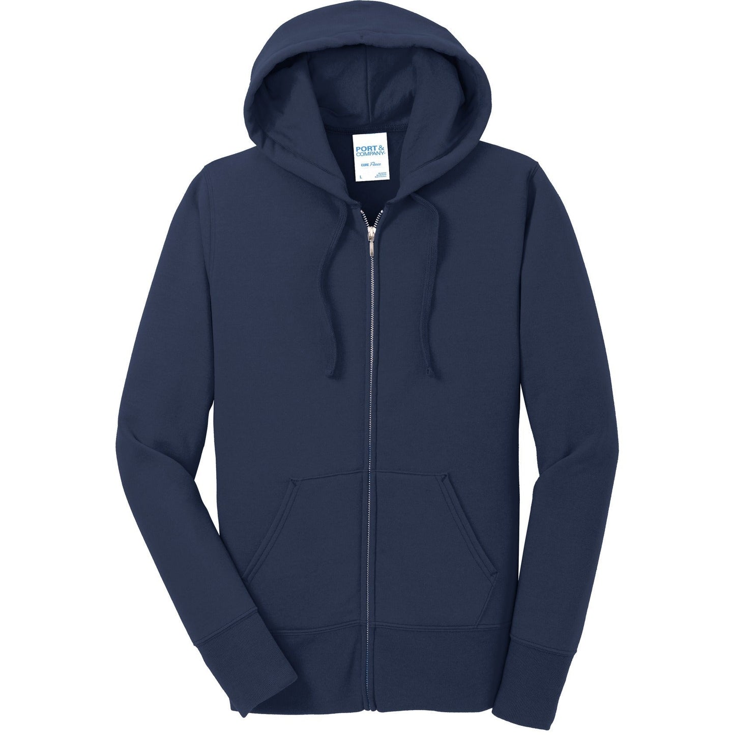Port & Co Women's Core Fleece Full-Zip Hooded Sweatshirt