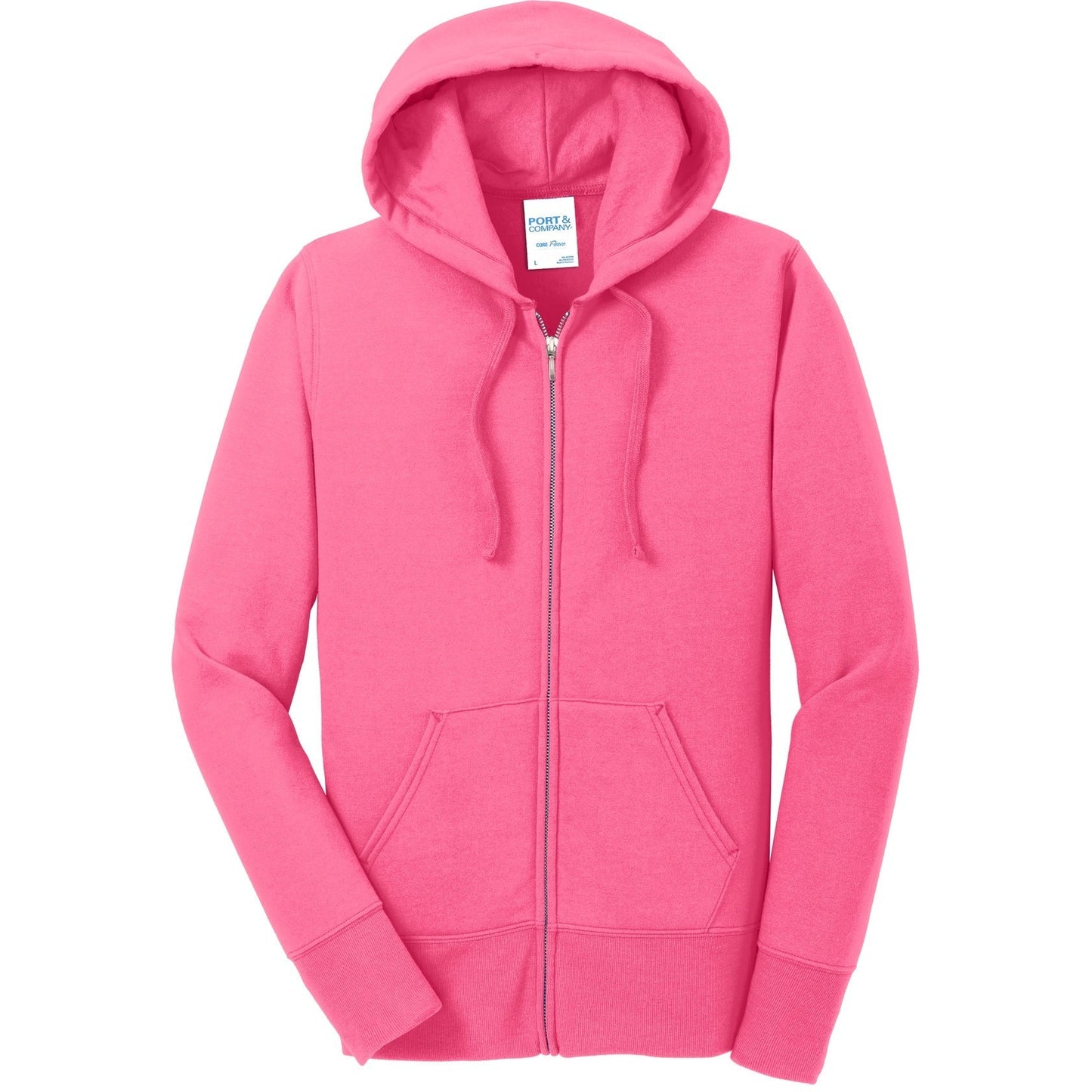 Port & Co Women's Core Fleece Full-Zip Hooded Sweatshirt